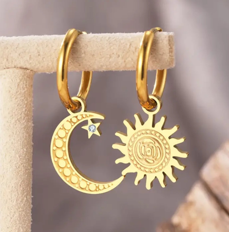 NEW Luna Sun, moon and stars earrings