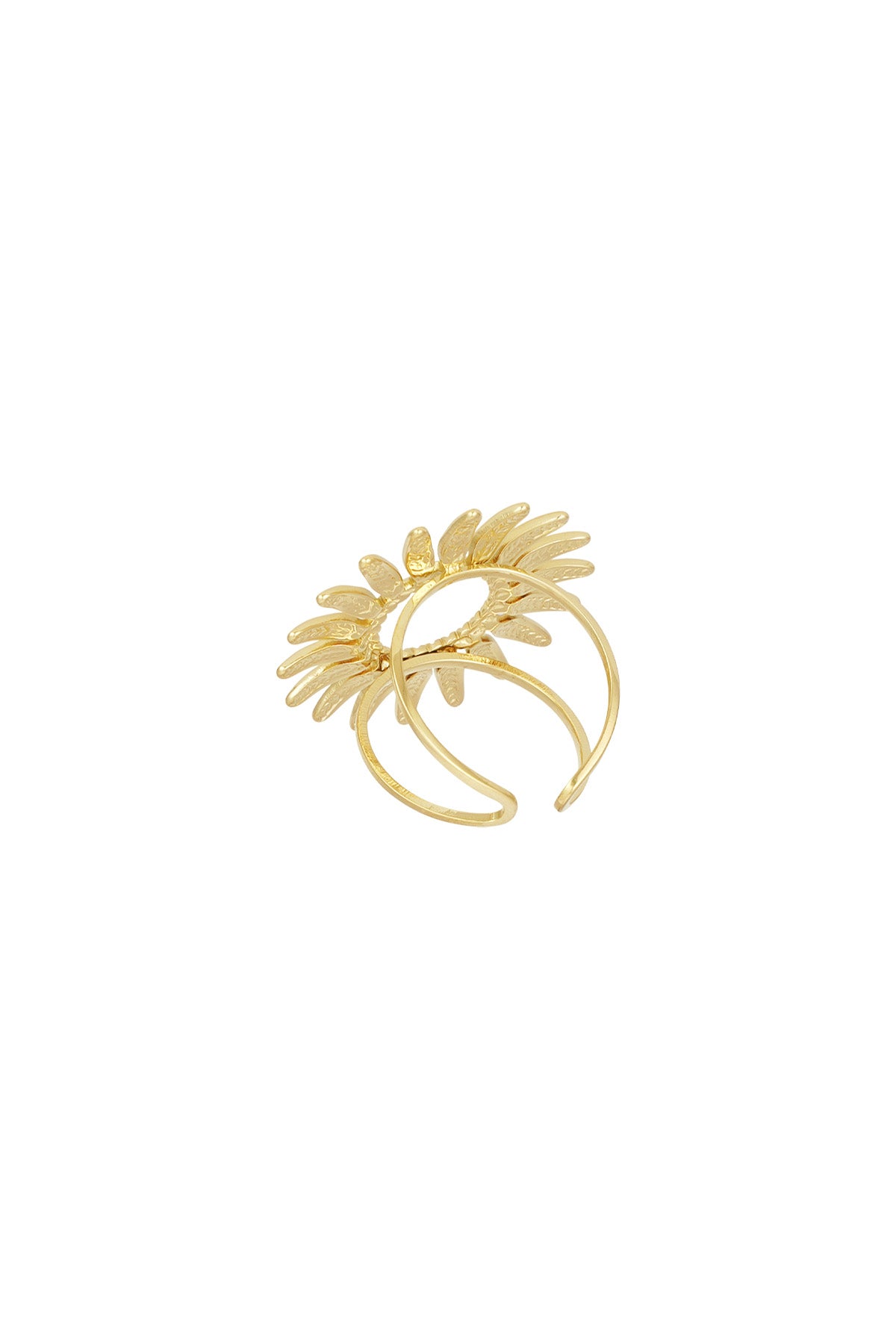 NEW Daisy Charm Adjustable gold ring