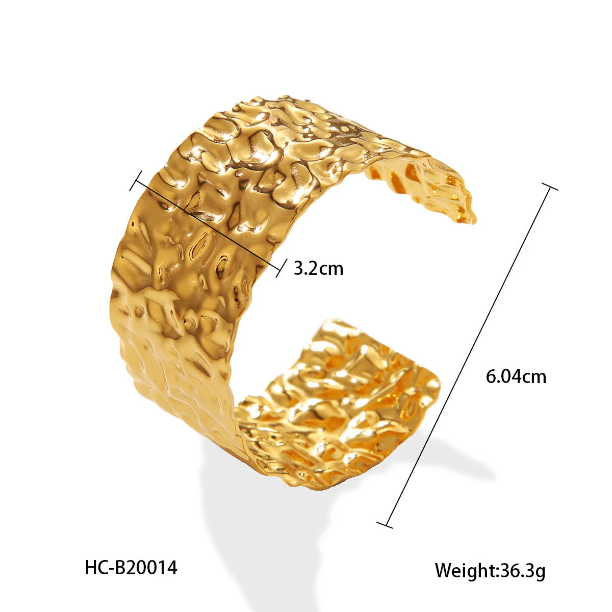 NEW Lucinda Textured Gold Cuff