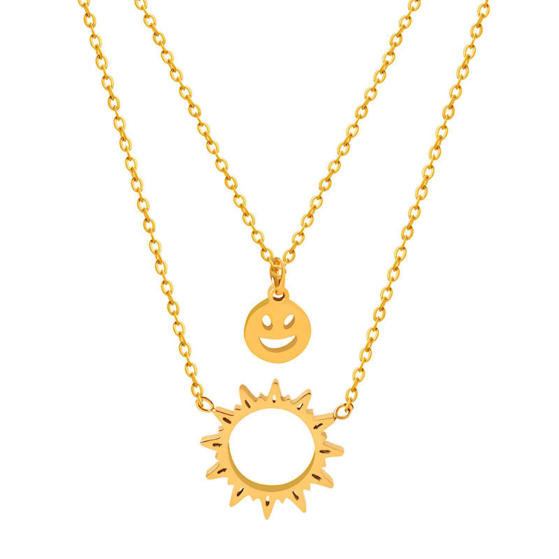 Sunshine Double layer gold necklace