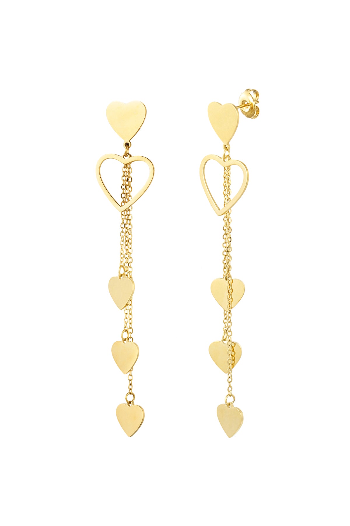 NEW Sienna Heart Drop earrings - gold or silver