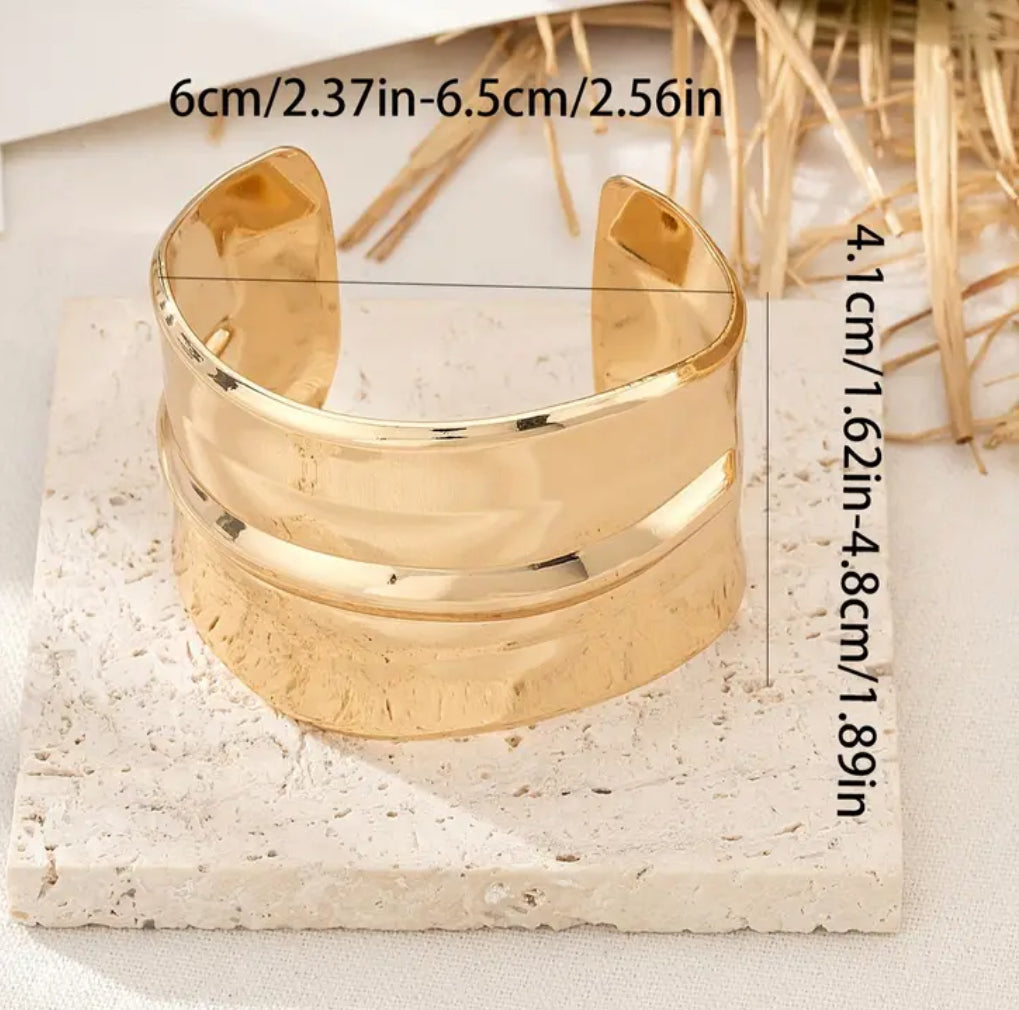 NEW Becky Wide Chunky Cuff bracelet gold or silver