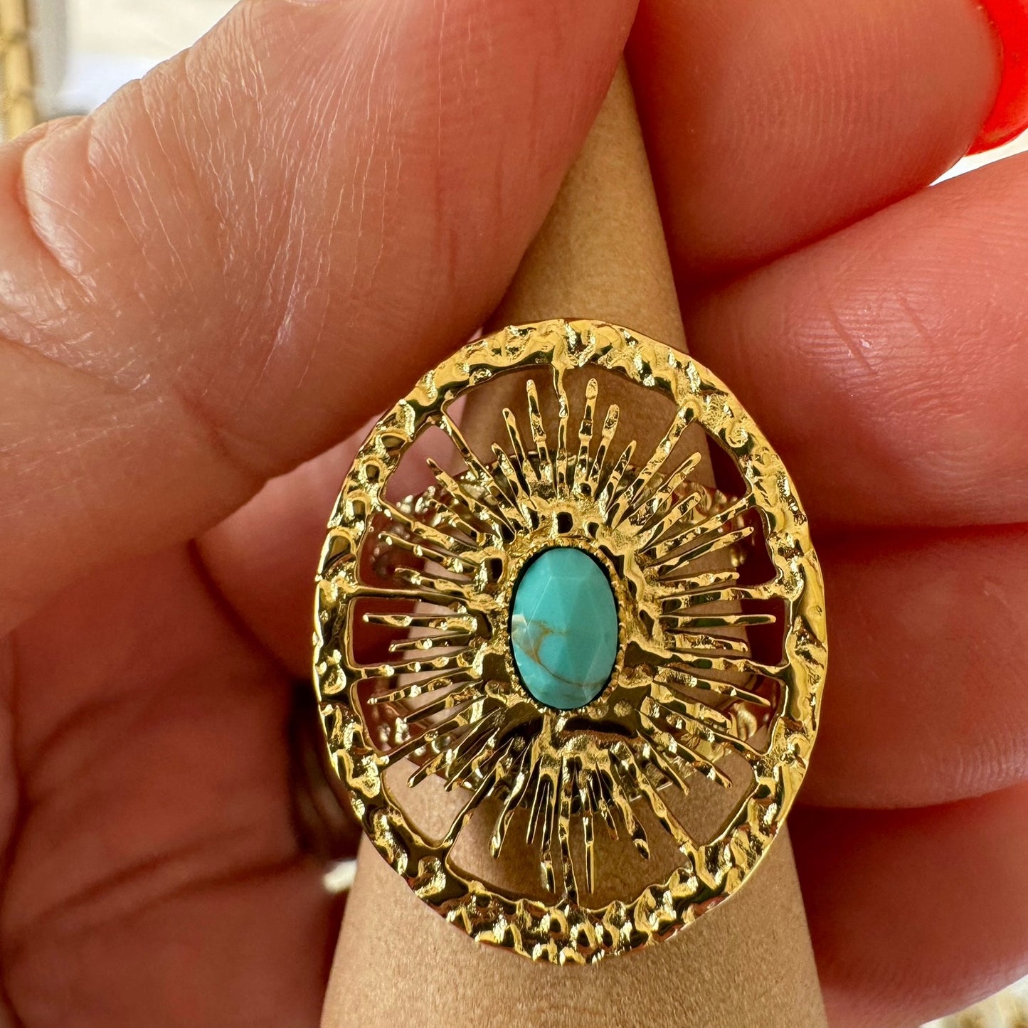 NEW Sophie statement turquoise ring