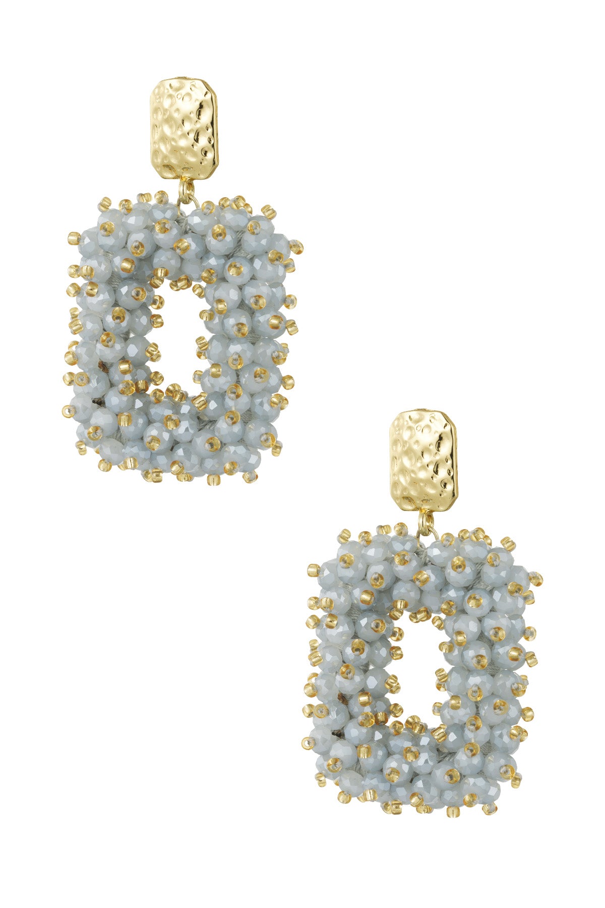 NEW Eliza Statement crystal earrings - Champagne or mint grey