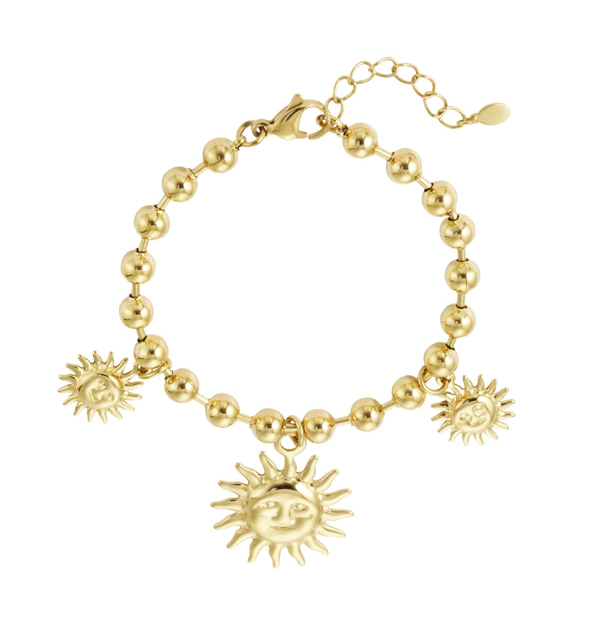 NEW Sun charm ball bracelet and necklace - gold or silver