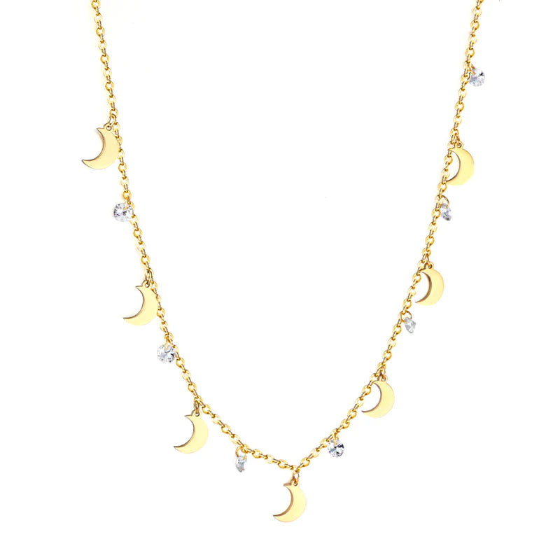 Seven Moons gold necklace