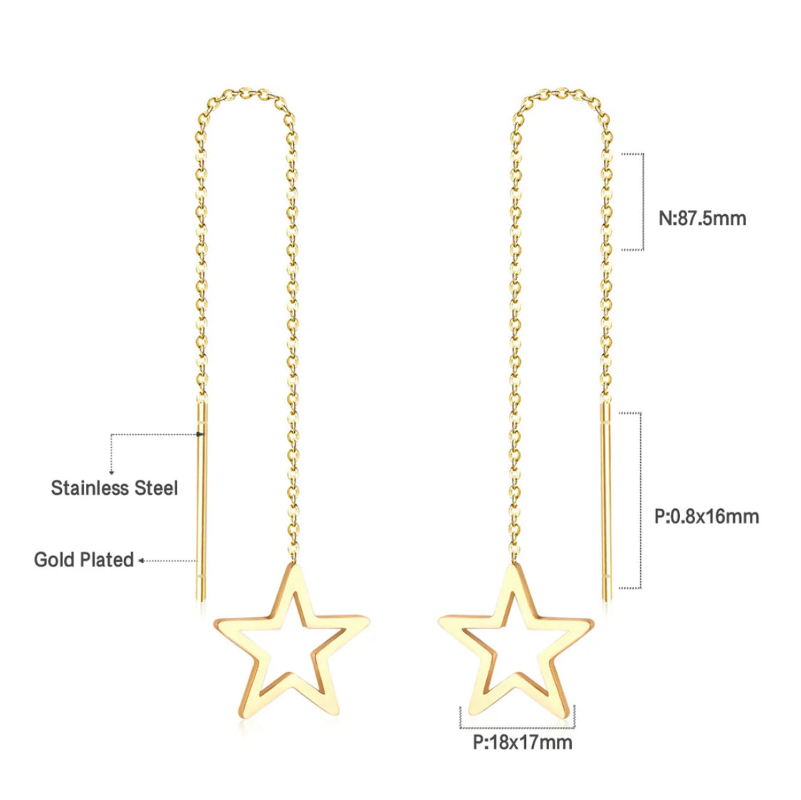 Starlight Chain drop earrings