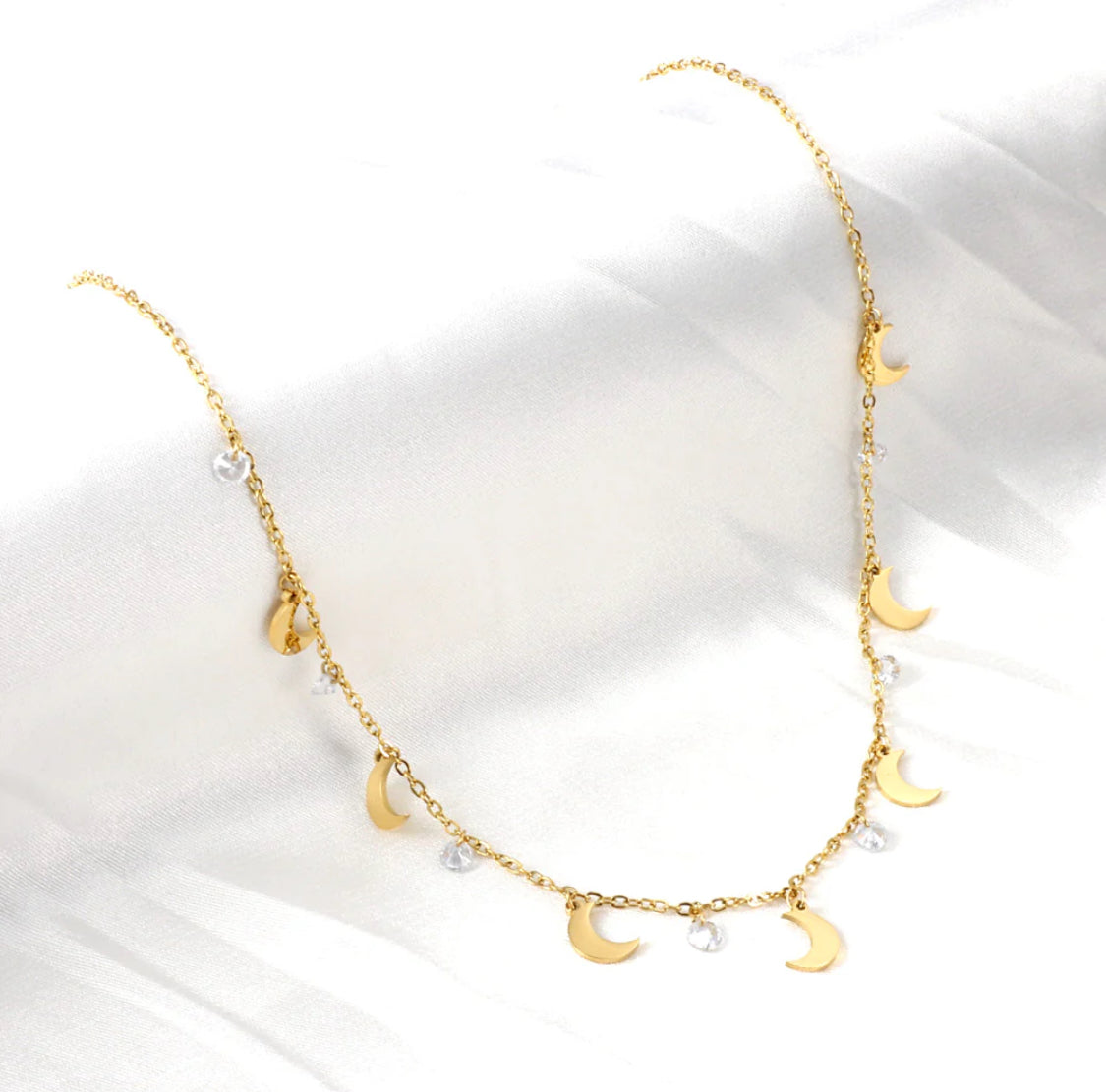 Seven Moons gold necklace