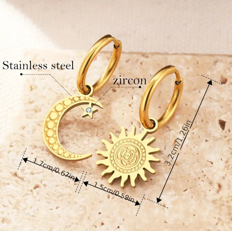 NEW Luna Sun, moon and stars earrings