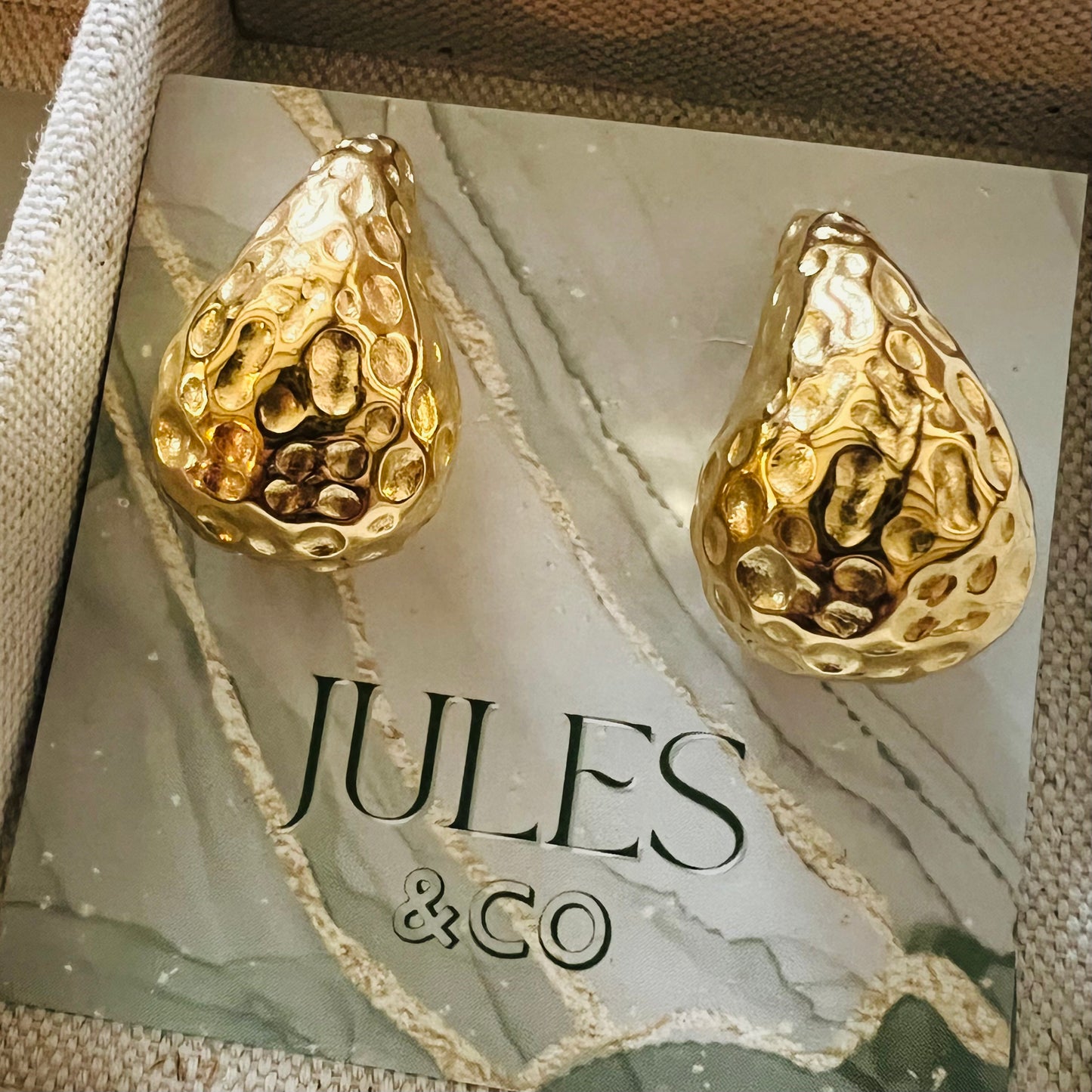 Nicola Gold Teardrop Earrings