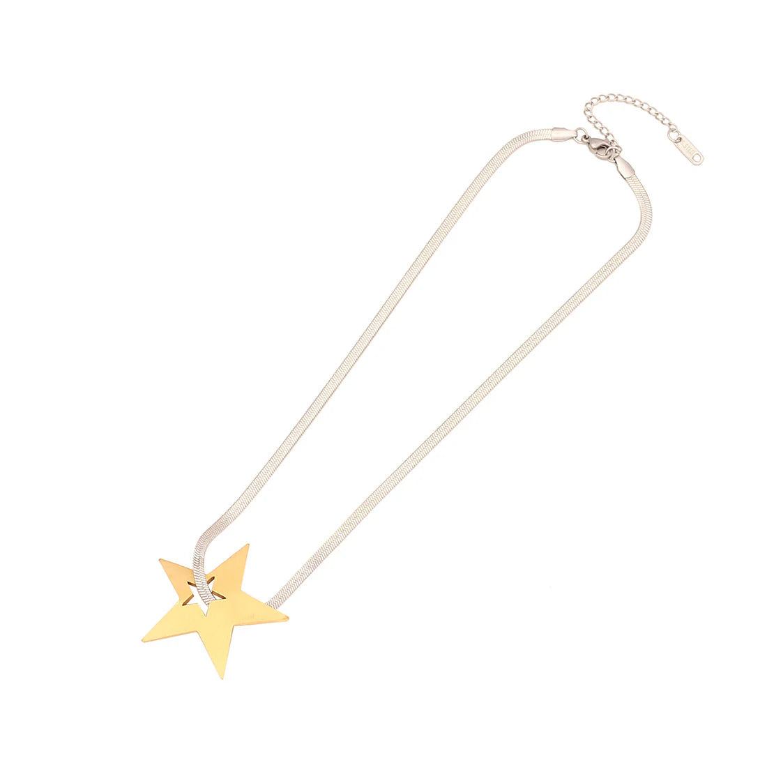 NEW Astra mixed metal star choker necklace