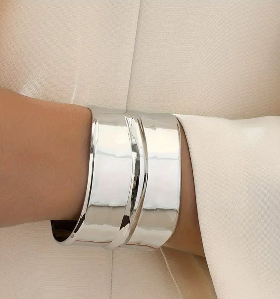 NEW Becky Wide Chunky Cuff bracelet gold or silver