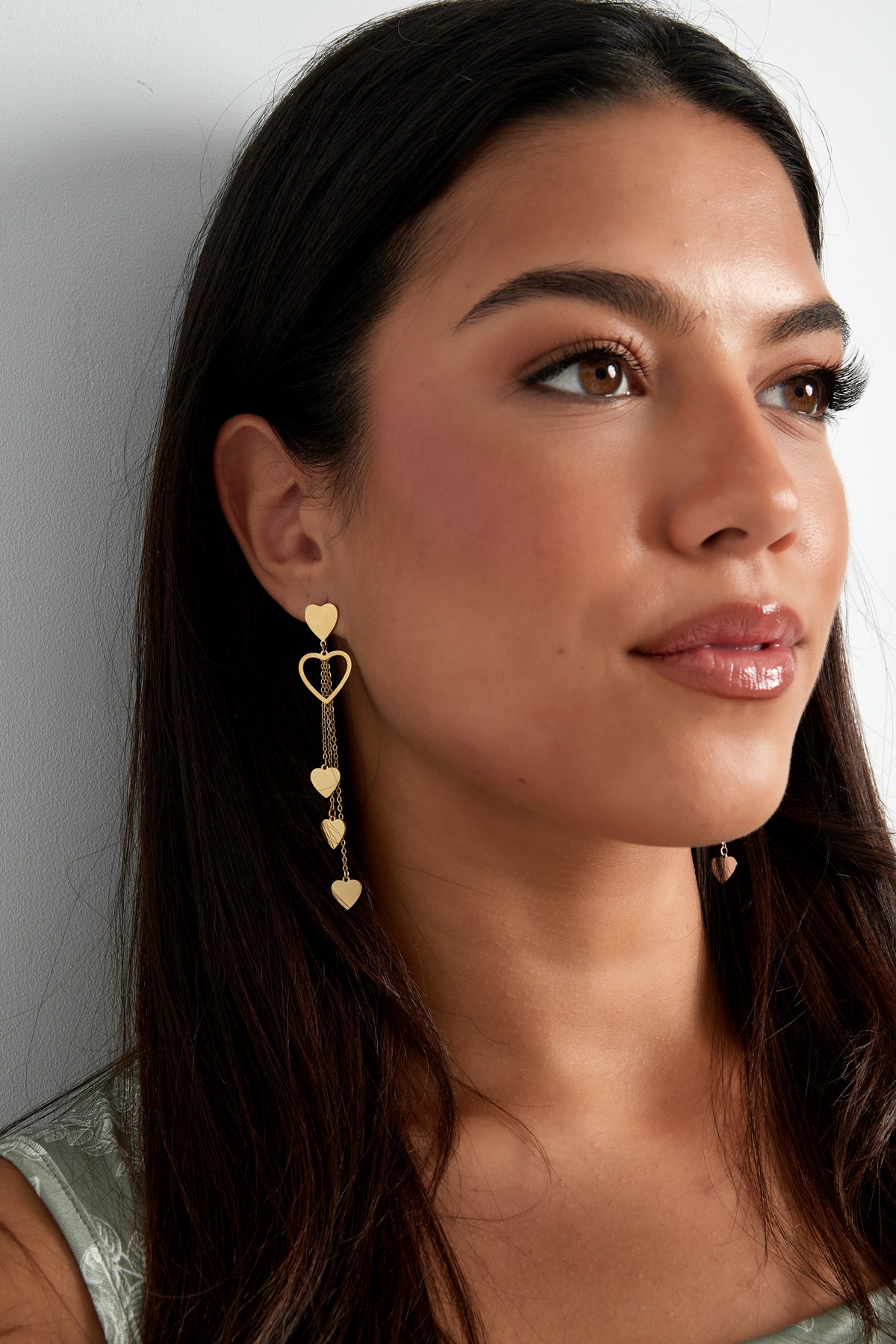 NEW Sienna Heart Drop earrings - gold or silver