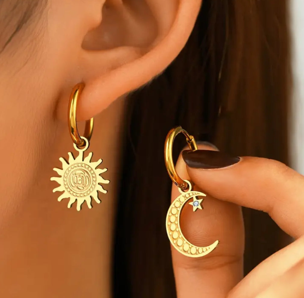 NEW Luna Sun, moon and stars earrings