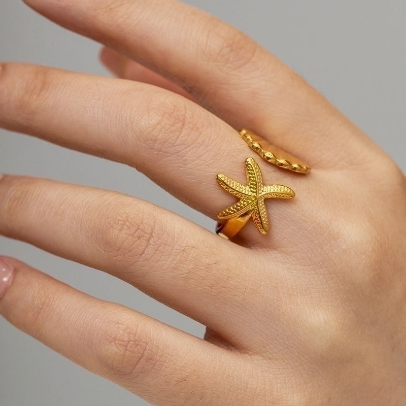 Shell & Starfish ring