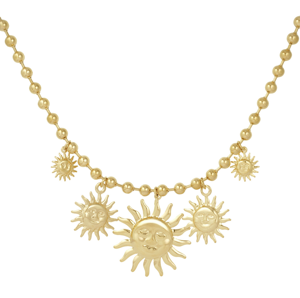 NEW Sun charms ball necklace - gold or silver