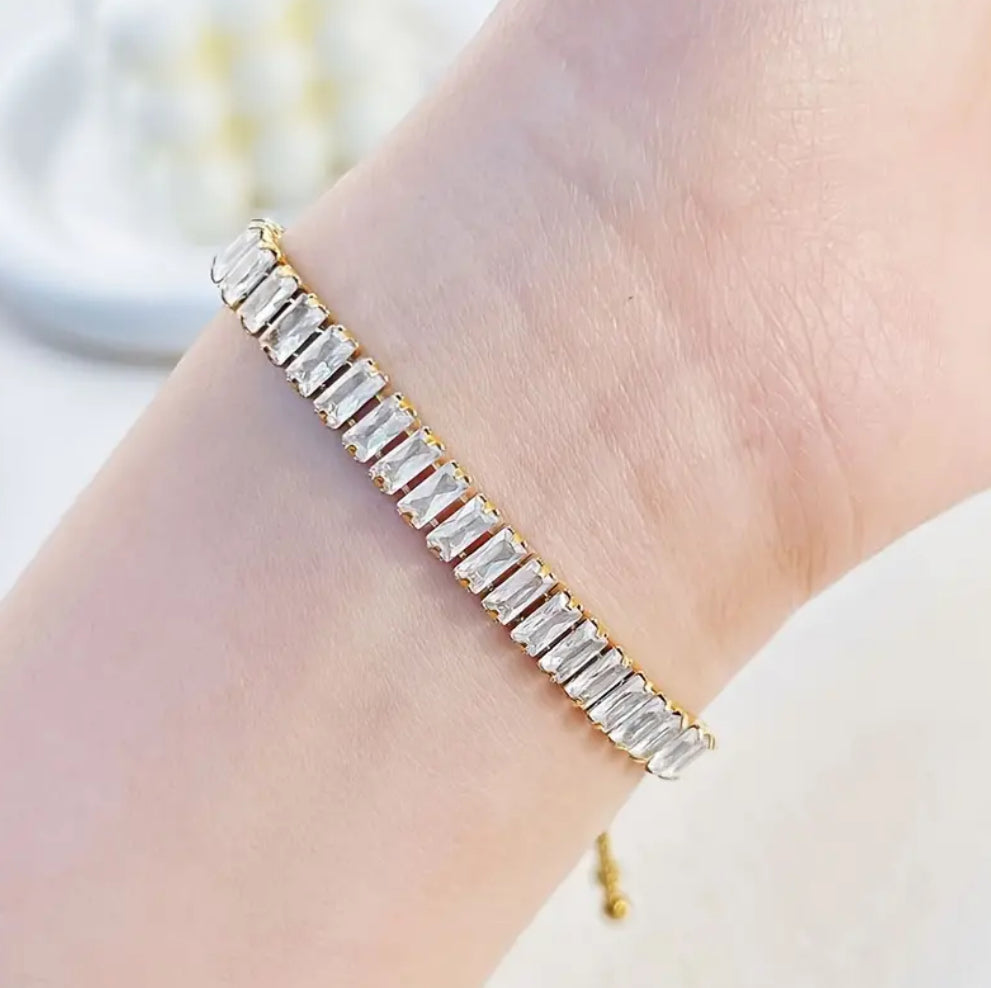 NEW Georgette Crystal baguette slider bracelet