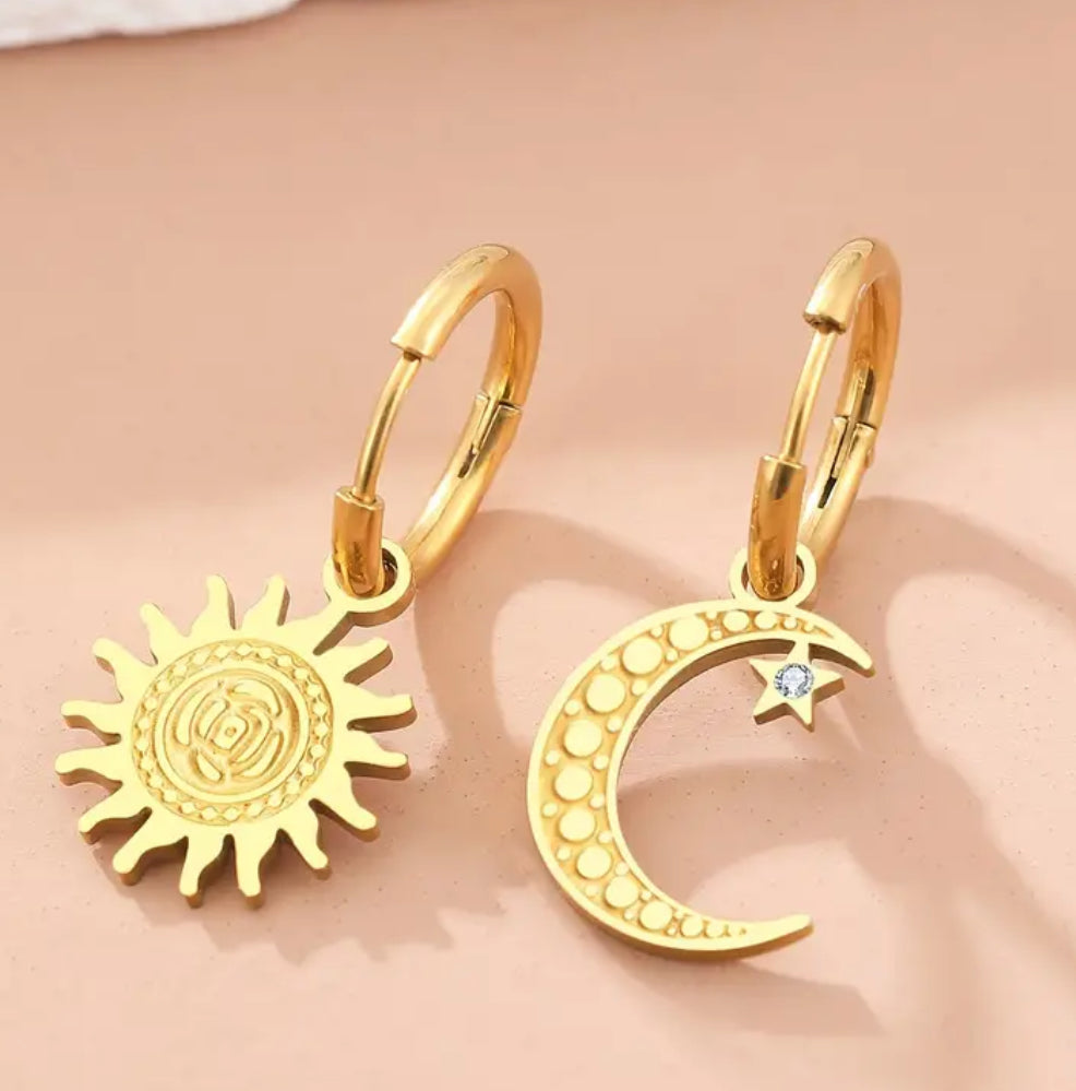 NEW Luna Sun, moon and stars earrings