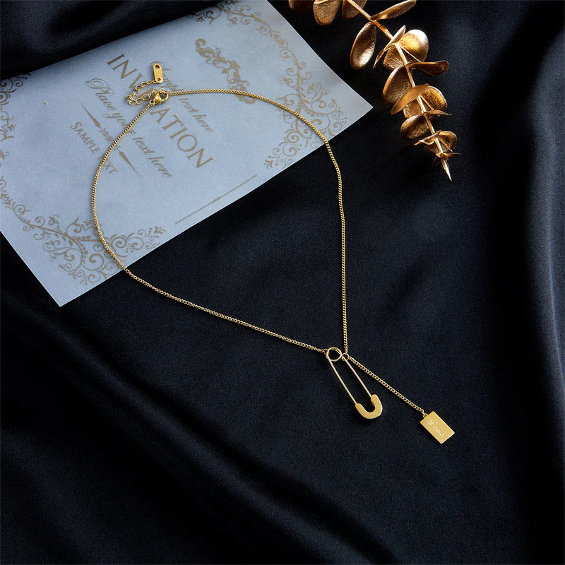 Paperclip lariat necklace