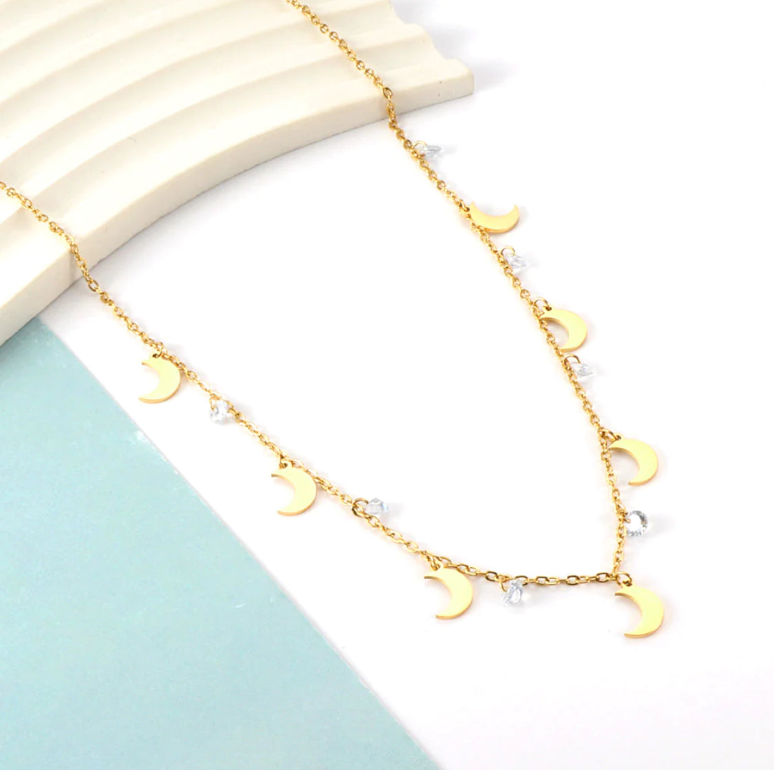 Seven Moons gold necklace