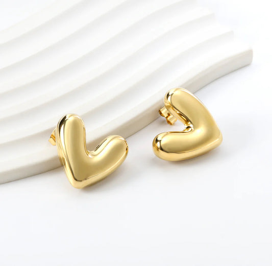 Chunky Heart Bubble Earrings