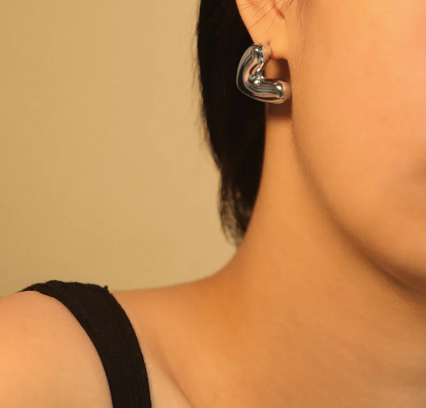 Chunky Heart Bubble Earrings